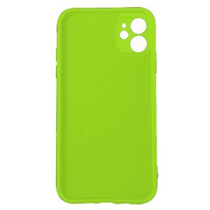 Husa protectie, interior de catifea, compatibila cu Apple iPhone 11, FONIX BloomShield, silicon, margini ridicate, slim, Verde neon2