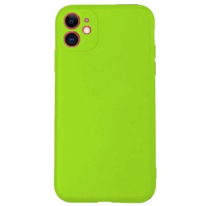 Husa protectie, interior de catifea, compatibila cu Apple iPhone 11, FONIX BloomShield, silicon, margini ridicate, slim, Verde neon4