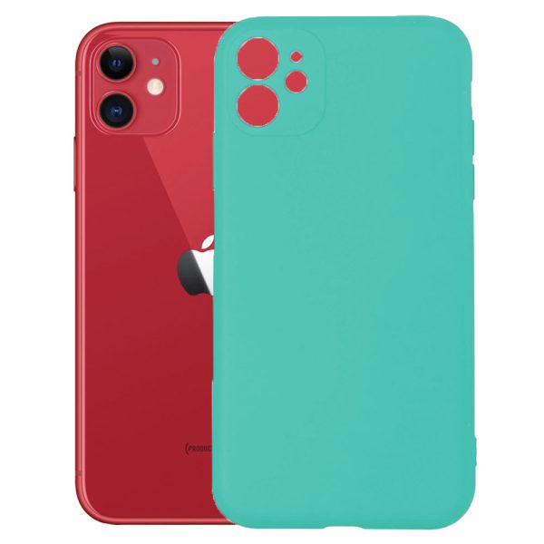 Husa protectie, interior de catifea, compatibila cu Apple iPhone 11, FONIX BloomShield, silicon, margini ridicate, slim, Turcoaz