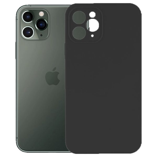 Husa protectie, interior de catifea, compatibila cu Apple iPhone 11 Pro, FONIX BloomShield, silicon, margini ridicate, slim, Negru