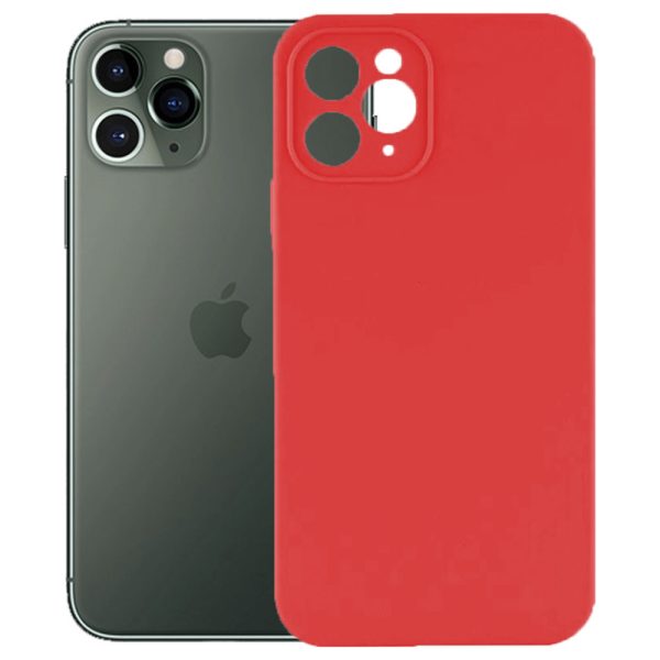 Husa protectie, interior de catifea, compatibila cu Apple iPhone 11 Pro, FONIX BloomShield, silicon, margini ridicate, slim, Rosu