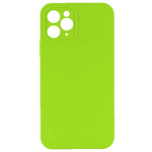 Husa protectie, interior de catifea, compatibila cu Apple iPhone 11 Pro, FONIX BloomShield, silicon, margini ridicate, slim, Verde neon3