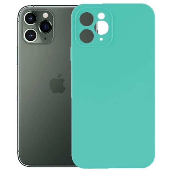 Husa protectie, interior de catifea, compatibila cu Apple iPhone 11 Pro, FONIX BloomShield, silicon, margini ridicate, slim, Turcoaz