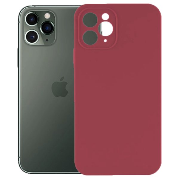 Husa protectie, interior de catifea, compatibila cu Apple iPhone 11 Pro Max, FONIX BloomShield, silicon, margini ridicate, slim, Visiniu