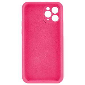 Husa protectie, interior de catifea, compatibila cu Apple iPhone 11 Pro Max, FONIX BloomShield, silicon, margini ridicate, slim, Roz neon2