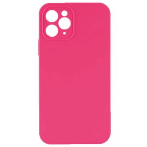 Husa protectie, interior de catifea, compatibila cu Apple iPhone 11 Pro Max, FONIX BloomShield, silicon, margini ridicate, slim, Roz neon3