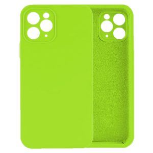 Husa protectie, interior de catifea, compatibila cu Apple iPhone 11 Pro Max, FONIX BloomShield, silicon, margini ridicate, slim, Verde neon4