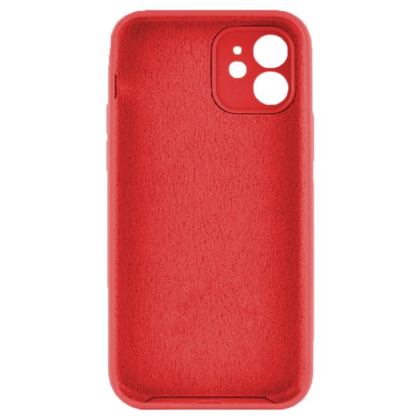 Husa protectie, interior de catifea, compatibila cu Apple iPhone 12, FONIX BloomShield, silicon, margini ridicate, slim, Rosu2