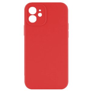 Husa protectie, interior de catifea, compatibila cu Apple iPhone 12, FONIX BloomShield, silicon, margini ridicate, slim, Rosu3