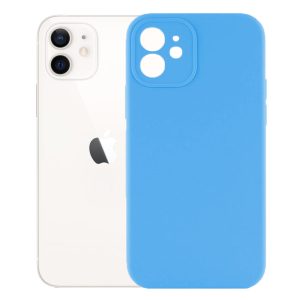 Husa protectie, interior de catifea, compatibila cu Apple iPhone 12, FONIX BloomShield, silicon, margini ridicate, slim, Albastru