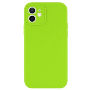 Husa protectie, interior de catifea, compatibila cu Apple iPhone 12, FONIX BloomShield, silicon, margini ridicate, slim, Verde neon5