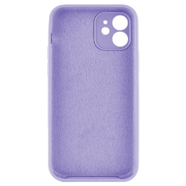 Husa protectie, interior de catifea, compatibila cu Apple iPhone 12, FONIX BloomShield, silicon, margini ridicate, slim, Mov2