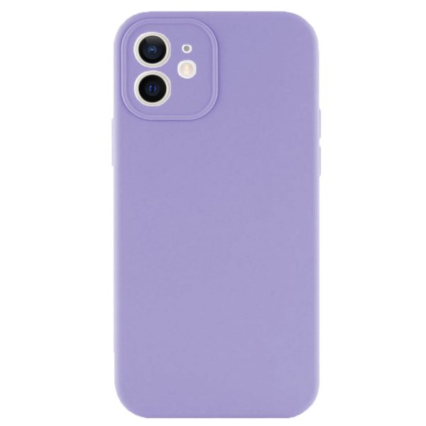 Husa protectie, interior de catifea, compatibila cu Apple iPhone 12, FONIX BloomShield, silicon, margini ridicate, slim, Mov5