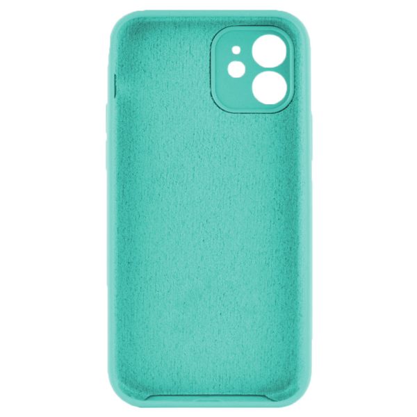 Husa protectie, interior de catifea, compatibila cu Apple iPhone 12, FONIX BloomShield, silicon, margini ridicate, slim, Turcoaz2