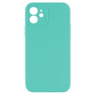 Husa protectie, interior de catifea, compatibila cu Apple iPhone 12, FONIX BloomShield, silicon, margini ridicate, slim, Turcoaz3