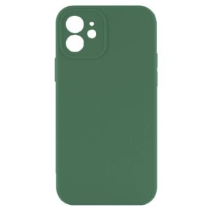 Husa protectie, interior de catifea, compatibila cu Apple iPhone 12, FONIX BloomShield, silicon, margini ridicate, slim, Verde inchis3