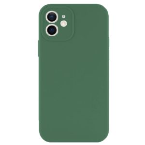 Husa protectie, interior de catifea, compatibila cu Apple iPhone 12, FONIX BloomShield, silicon, margini ridicate, slim, Verde inchis5