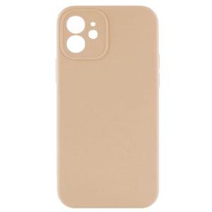 Husa protectie, interior de catifea, compatibila cu Apple iPhone 12, FONIX BloomShield, silicon, margini ridicate, slim, Crem3