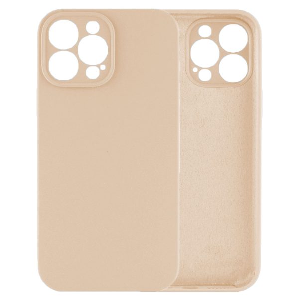 Husa protectie, interior de catifea, compatibila cu Apple iPhone 12 Pro, FONIX BloomShield, silicon, margini ridicate, slim, Crem5