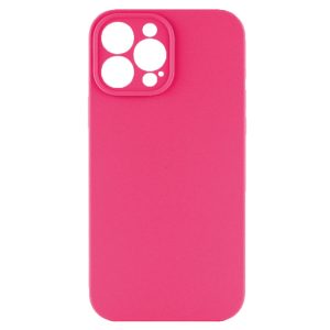 Husa protectie, interior de catifea, compatibila cu Apple iPhone 12 Pro, FONIX BloomShield, silicon, margini ridicate, slim, Roz neon3