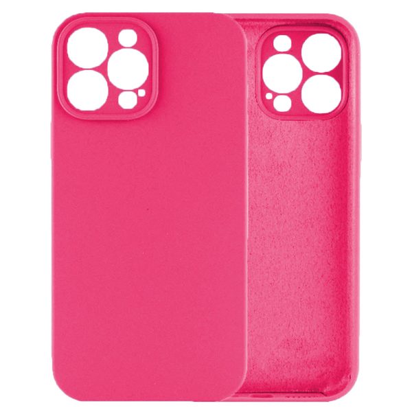 Husa protectie, interior de catifea, compatibila cu Apple iPhone 12 Pro, FONIX BloomShield, silicon, margini ridicate, slim, Roz neon5