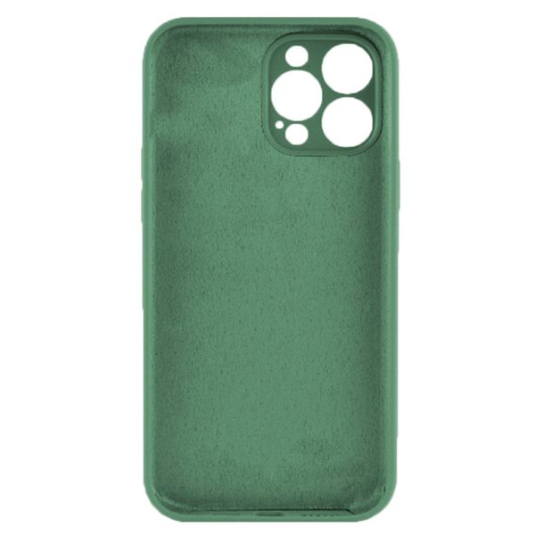 Husa protectie, interior de catifea, compatibila cu Apple iPhone 12 Pro Max, FONIX BloomShield, silicon, margini ridicate, slim, Verde inchis2