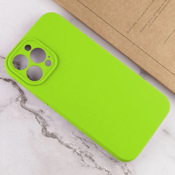 Husa protectie, interior de catifea, compatibila cu Apple iPhone 12 Pro Max, FONIX BloomShield, silicon, margini ridicate, slim, Verde neon