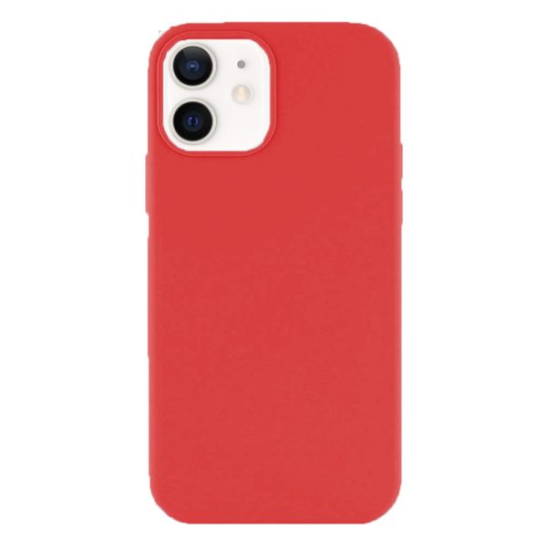 Husa protectie, interior de catifea, compatibila cu Apple iPhone 12 Mini, FONIX BloomShield, silicon, margini ridicate, slim, Rosu5