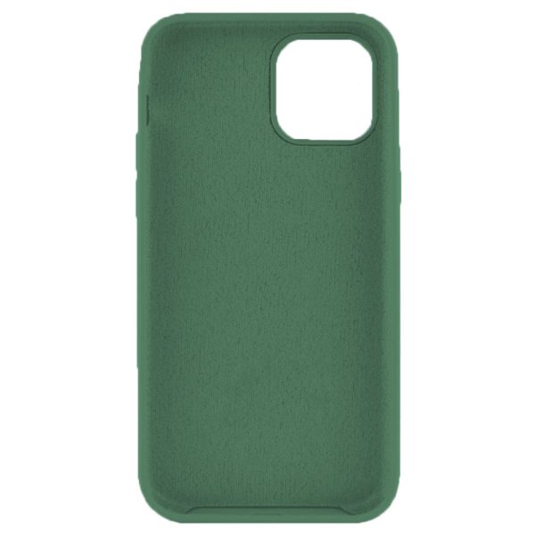 Husa protectie, interior de catifea, compatibila cu Apple iPhone 12 Mini, FONIX BloomShield, silicon, margini ridicate, slim, Verde inchis2