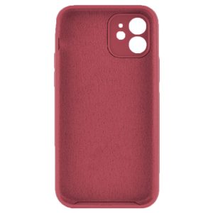 Husa protectie, interior de catifea, compatibila cu Apple iPhone 12 Mini, FONIX BloomShield, silicon, margini ridicate, slim, Visiniu2