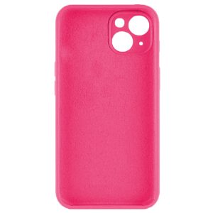 Husa protectie, interior de catifea, compatibila cu Apple iPhone 13 Mini, FONIX BloomShield, silicon, margini ridicate, slim, Roz neon2