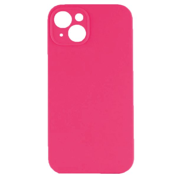 Husa protectie, interior de catifea, compatibila cu Apple iPhone 13 Mini, FONIX BloomShield, silicon, margini ridicate, slim, Roz neon3