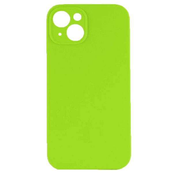 Husa protectie, interior de catifea, compatibila cu Apple iPhone 13 Mini, FONIX BloomShield, silicon, margini ridicate, slim, Verde neon2