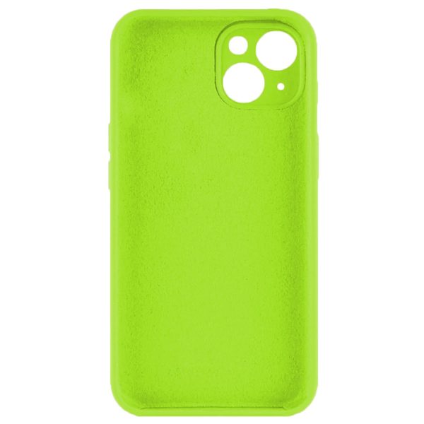 Husa protectie, interior de catifea, compatibila cu Apple iPhone 13 Mini, FONIX BloomShield, silicon, margini ridicate, slim, Verde neon3