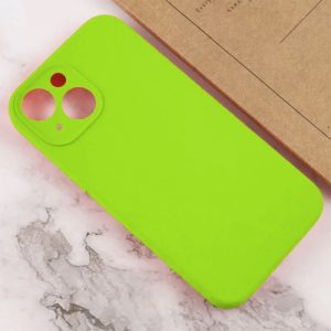 Husa protectie, interior de catifea, compatibila cu Apple iPhone 13 Mini, FONIX BloomShield, silicon, margini ridicate, slim, Verde neon4