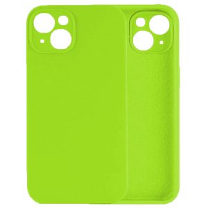 Husa protectie, interior de catifea, compatibila cu Apple iPhone 13 Mini, FONIX BloomShield, silicon, margini ridicate, slim, Verde neon5