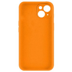 Husa protectie, interior de catifea, compatibila cu Apple iPhone 13 Mini, FONIX BloomShield, silicon, margini ridicate, slim, Portocaliu neon2