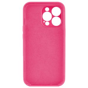 Husa protectie, interior de catifea, compatibila cu Apple iPhone 13 Pro, FONIX BloomShield, silicon, margini ridicate, slim, Roz neon2