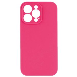 Husa protectie, interior de catifea, compatibila cu Apple iPhone 13 Pro, FONIX BloomShield, silicon, margini ridicate, slim, Roz neon3