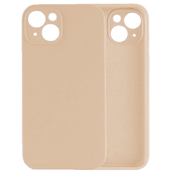 Husa protectie, interior de catifea, compatibila cu Apple iPhone 13, FONIX BloomShield, silicon, margini ridicate, slim, Crem4