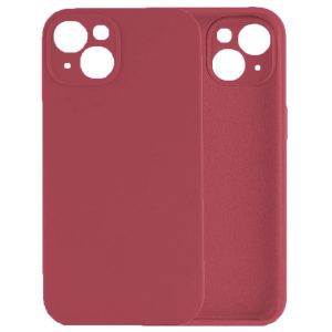 Husa protectie, interior de catifea, compatibila cu Apple iPhone 13, FONIX BloomShield, silicon, margini ridicate, slim, Visiniu5