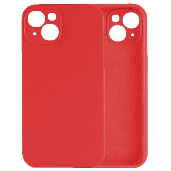 Husa protectie, interior de catifea, compatibila cu Apple iPhone 13, FONIX BloomShield, silicon, margini ridicate, slim, Rosu5