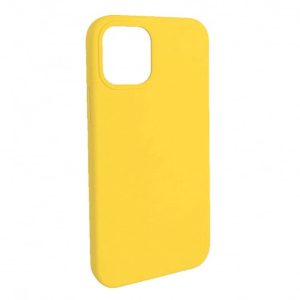 Husa protectie, interior de catifea, compatibila cu Apple iPhone 13, FONIX BloomShield, silicon, margini ridicate, slim, Galben