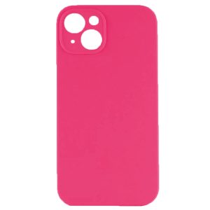 Husa protectie, interior de catifea, compatibila cu Apple iPhone 13, FONIX BloomShield, silicon, margini ridicate, slim, Roz neon3