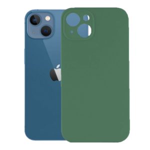 Husa protectie, interior de catifea, compatibila cu Apple iPhone 13, FONIX BloomShield, silicon, margini ridicate, slim, Verde inchis