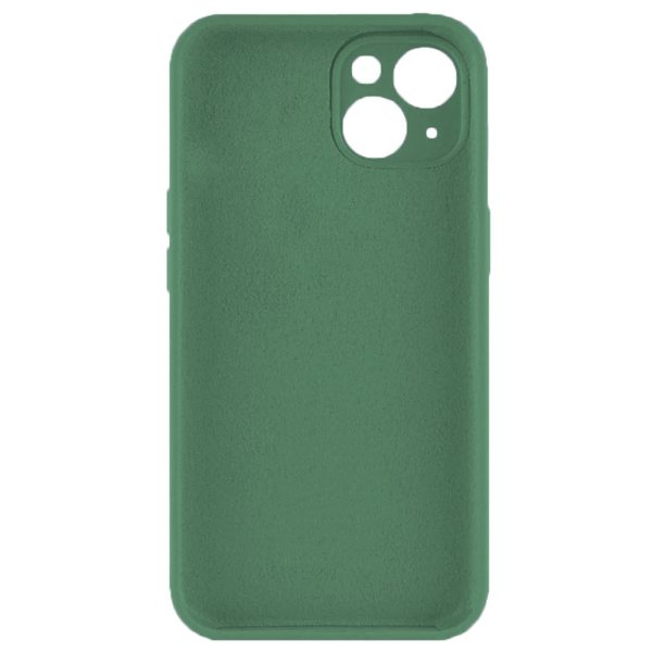 Husa protectie, interior de catifea, compatibila cu Apple iPhone 13, FONIX BloomShield, silicon, margini ridicate, slim, Verde inchis2