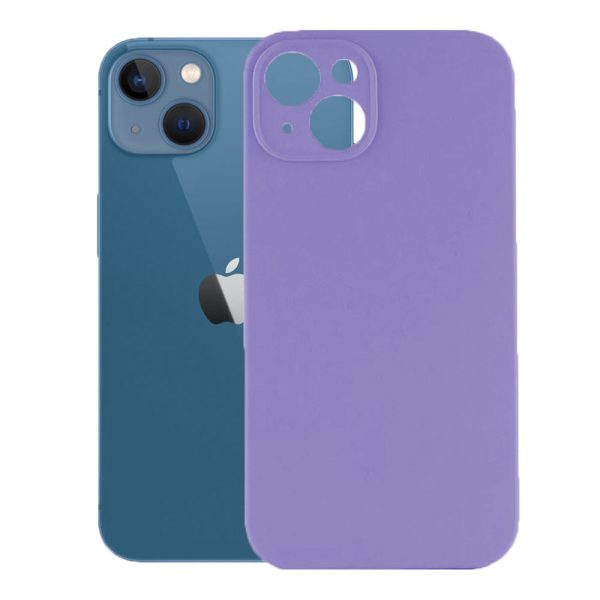 Husa protectie, interior de catifea, compatibila cu Apple iPhone 14, FONIX BloomShield, silicon, margini ridicate, slim, Mov