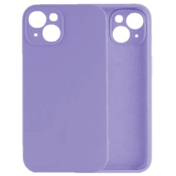 Husa protectie, interior de catifea, compatibila cu Apple iPhone 14, FONIX BloomShield, silicon, margini ridicate, slim, Mov5