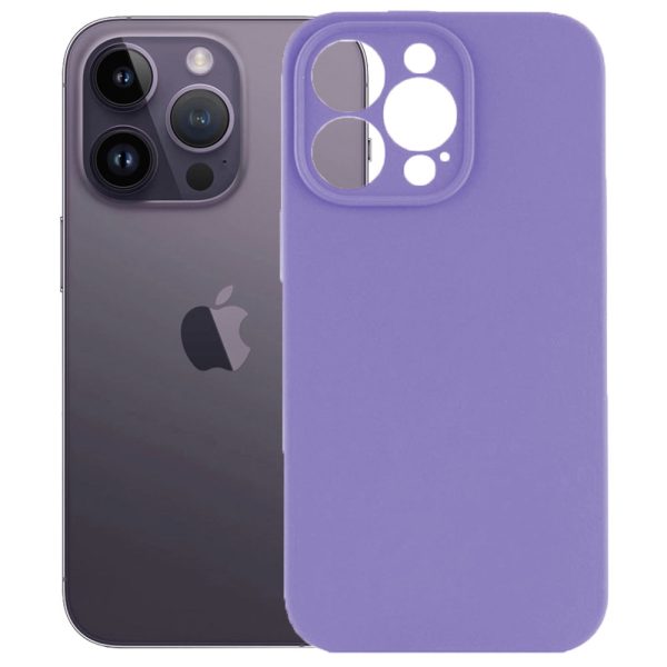 Husa protectie, interior de catifea, compatibila cu Apple iPhone 14 Pro, FONIX BloomShield, silicon, margini ridicate, slim, Mov