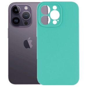 Husa protectie, interior de catifea, compatibila cu Apple iPhone 14 Pro, FONIX BloomShield, silicon, margini ridicate, slim, Turcoaz